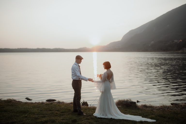 Sunset Lake Elopement in Italy